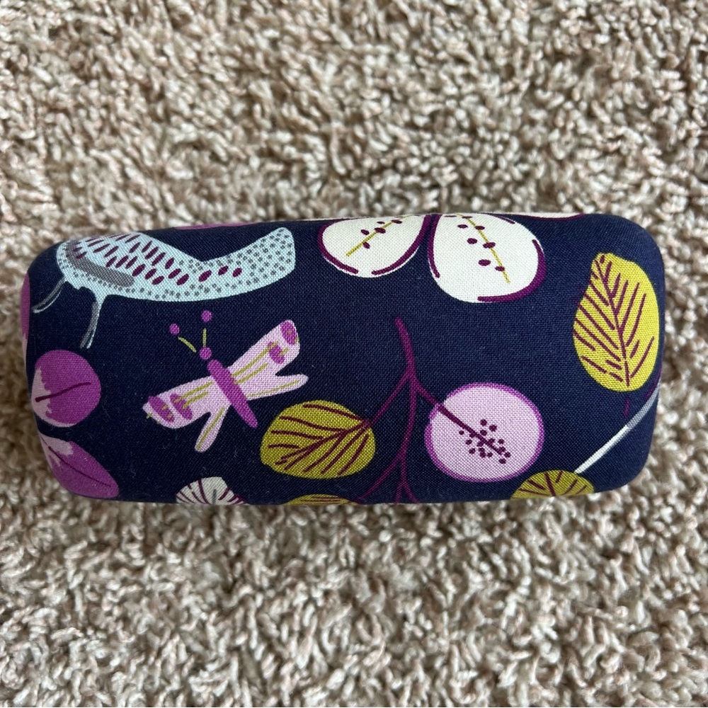 Vera Bradley Sunglasses Case Blue Purple Flower